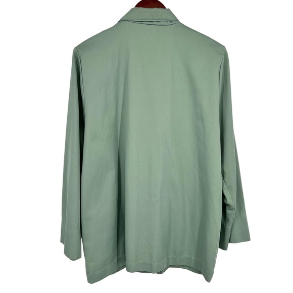 Alfred Dunner Plus Size 18 Sage Green Blazer Jacket Blouse Shirt Top Business - Picture 7 of 7